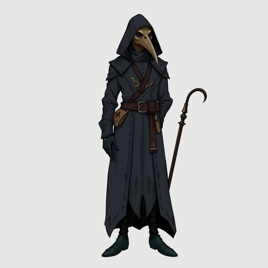 A detailed illustration of a new plague doctor character class