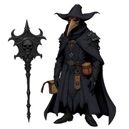 A detailed illustration of a new plague doctor character class