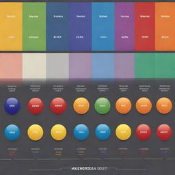 An infographic illustrating the concept of intensity channels, with the representation of different colors and their varying intensities.