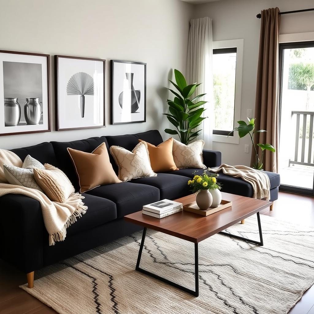 A beautifully decorated modern living room