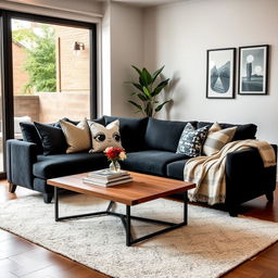 A beautifully decorated modern living room