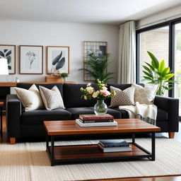 A beautifully decorated modern living room