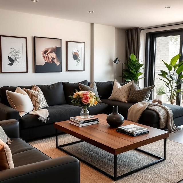 A beautifully decorated modern living room