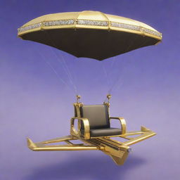 A Fortnite glider epitomising opulence using gold and diamond accents, representing a value of 1 million dollars.