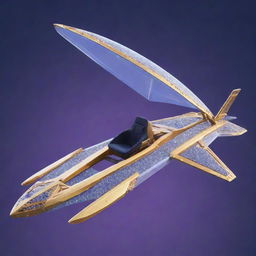 An ultra-luxury Fortnite glider symbolizing a 1 billion dollar value, encrusted with gems, rare materials, and futuristic tech.