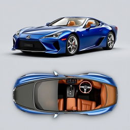 A 1966-inspired redesign of the Lexus LFA, capturing the essence of mid-1960s automotive design