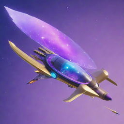 An unimaginably extravagant Fortnite glider, symbolizing a 1 sextillion dollar value, with ethereal materials, cosmic gems, and interstellar technology.