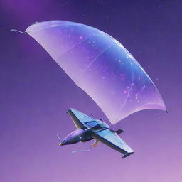 An unimaginably extravagant Fortnite glider, symbolizing a 1 sextillion dollar value, with ethereal materials, cosmic gems, and interstellar technology.