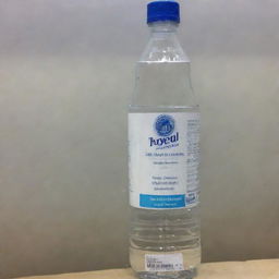 A bottle of premium quality water with a price tag indicating it's worth one dollar