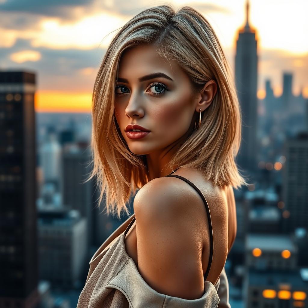 Cover art for the Telegram channel "Bad Pumpkin" featuring a captivating girl with shoulder-length blond hair