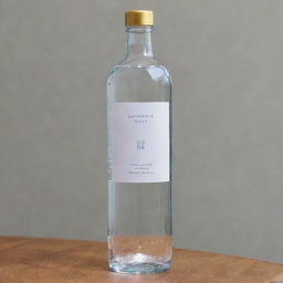 A luxury, high-end bottle of water with a price tag indicating it's worth ten dollars