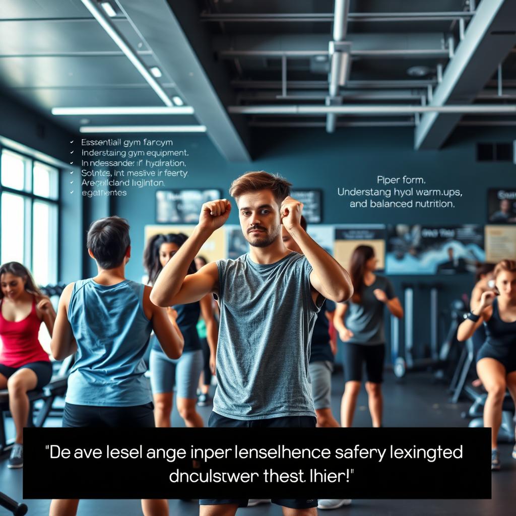 A modern gym environment with a diverse group of teenagers engaging in various exercises