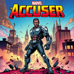 Front cover art for a Marvel comic book titled "The Accuser"