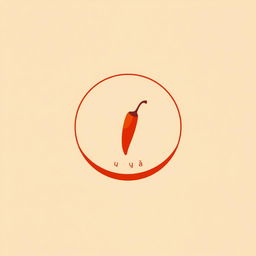 A circular logo design featuring the spicy fry known as စပ်စပ်လေး ငရုတ်သီးကြော် with a minimalistic theme