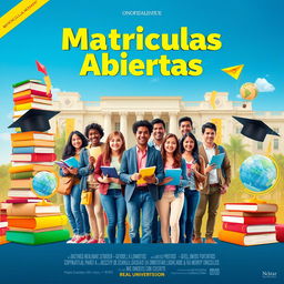 A movie poster for the film titled 'Matriculas Abiertas'