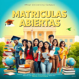 A movie poster for the film titled 'Matriculas Abiertas'
