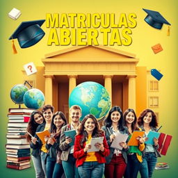 A movie poster for the film titled 'Matriculas Abiertas'