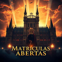 An epic movie poster for the film titled 'Matriculas Abiertas'