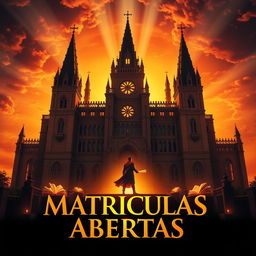 An epic movie poster for the film titled 'Matriculas Abiertas'