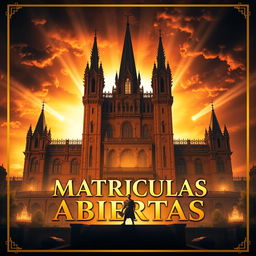 An epic movie poster for the film titled 'Matriculas Abiertas'