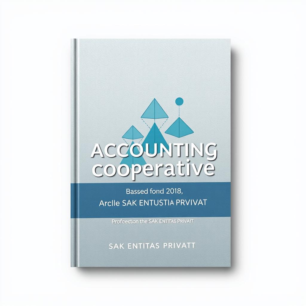 A professional book cover design for an accounting cooperative book based on the SAK Entitas Privat