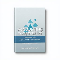 A professional book cover design for an accounting cooperative book based on the SAK Entitas Privat