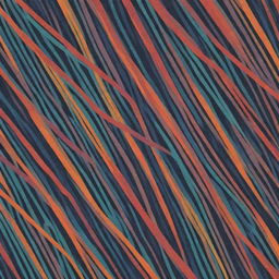 An abstract pattern composed of vibrant, colorful lines crisscrossing in a dynamic design