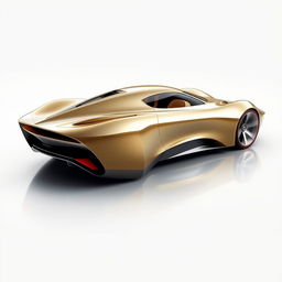 A sports coupe designed in the shape of a torpedo, epitomizing speed and aerodynamics