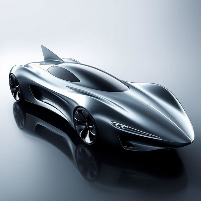 A sports coupe designed in the shape of a torpedo, epitomizing speed and aerodynamics