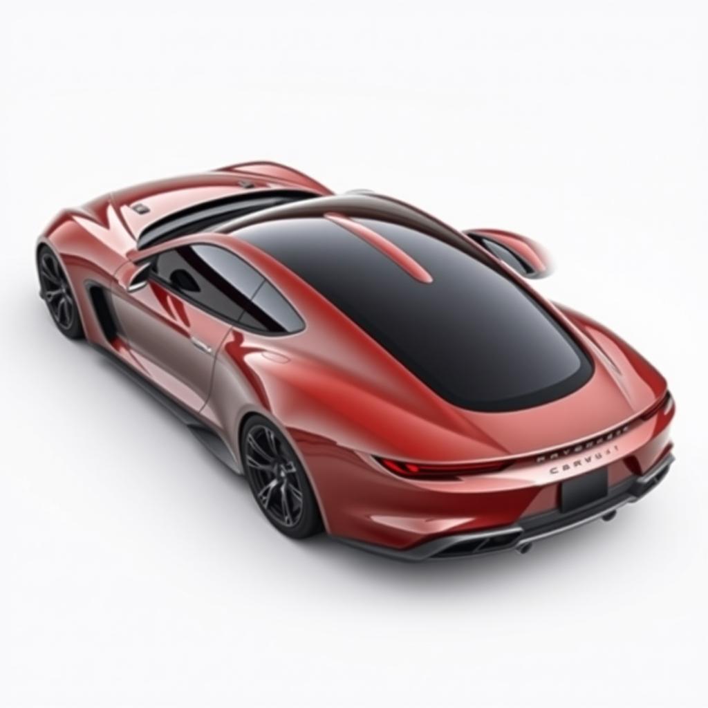 A sports coupe featuring a long hood, exuding power and elegance, with a muscular and curvaceous rear design