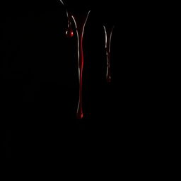 dark red poison dripping from the top left corner onto a black background, capturing the sinister allure of the scene with vivid, gleaming drops and a shadowy atmosphere