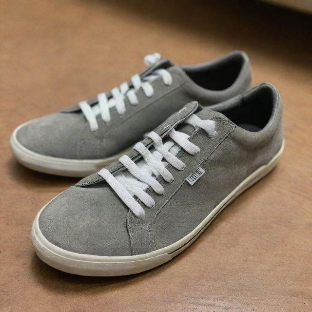 A pair of humble yet comfortable casual shoes with a price tag showing they are worth ten dollars