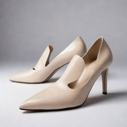 A stylish and sleek pair of modern shoes made from fine material, showcasing a price tag of a hundred dollars