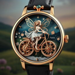 A luxurious Lady Faerie-themed watch concept, featuring intricate metier d'art craftsmanship