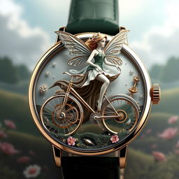 A luxurious Lady Faerie-themed watch concept, featuring intricate metier d'art craftsmanship