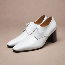 A stylish and sleek pair of modern shoes made from fine material, showcasing a price tag of a hundred dollars