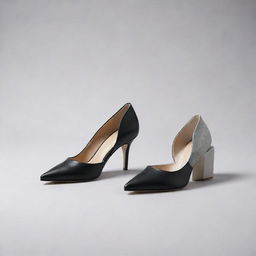 A stylish and sleek pair of modern shoes made from fine material, showcasing a price tag of a hundred dollars