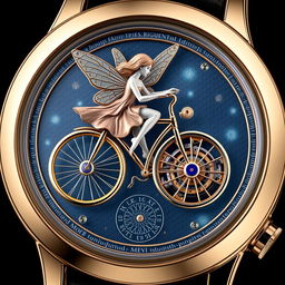 A luxurious and sophisticated watch, inspired by the Van Cleef & Arpels Lady Feerie concept, incorporating the Lady Faerie metier d'art theme