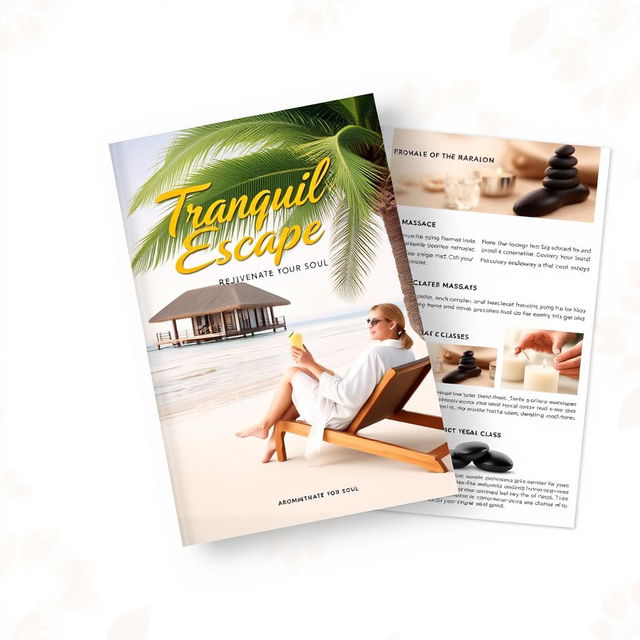 A dynamic and eye-catching brochure design for a luxury spa retreat