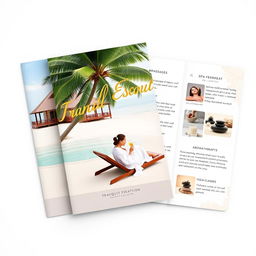 A dynamic and eye-catching brochure design for a luxury spa retreat