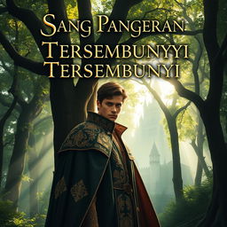 An enchanting cover for a novel titled "Sang Pangeran Tersembunyi"