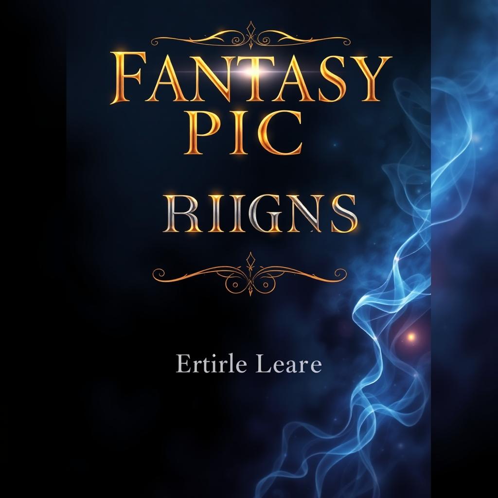 A fantasy epic book cover design with elegant and magical elements