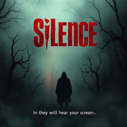 A chilling movie poster for the horror film "Silence"