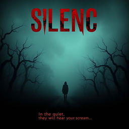 A chilling movie poster for the horror film "Silence"