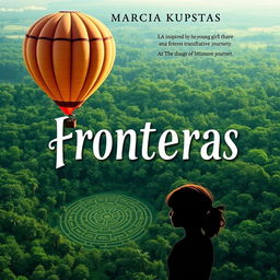 A captivating book cover for "Fronteras" by Marcia Kupstas, inspired by a young girl's transformative journey