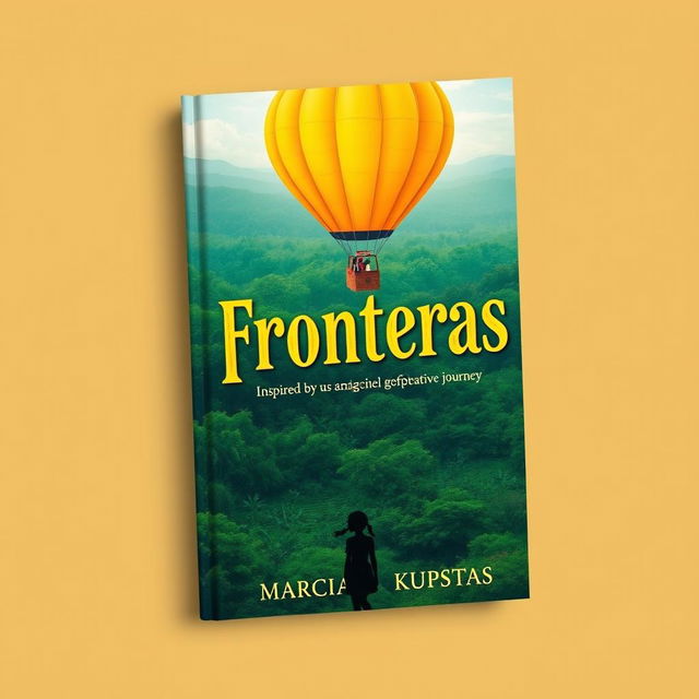 A captivating book cover for "Fronteras" by Marcia Kupstas, inspired by a young girl's transformative journey