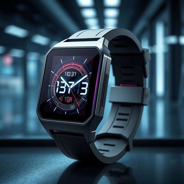 A cutting-edge, futuristic wristwatch concept that does not yet exist on the market