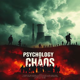 An epic movie poster illustrating the psychological turmoil and chaos surrounding a nuclear powerplant accident in Bulgaria