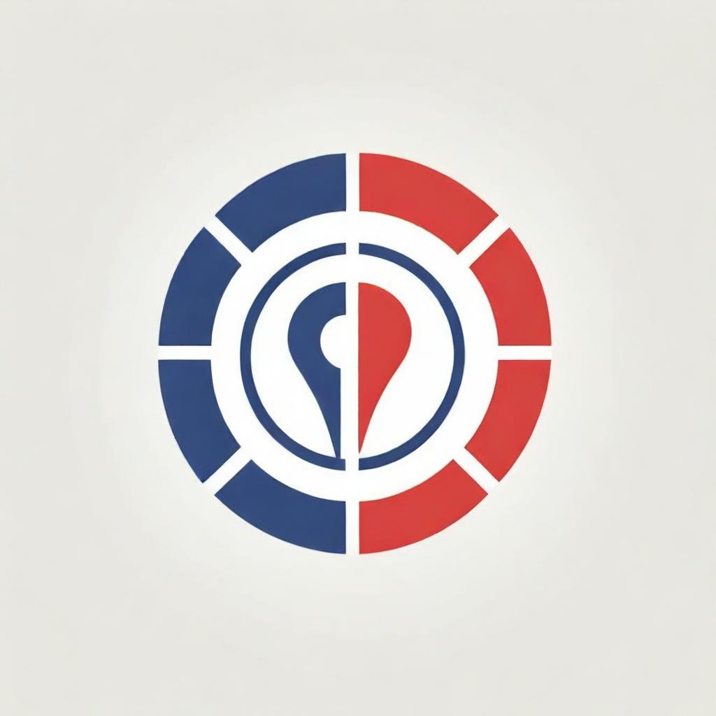 A striking logo for an emergency response team, incorporating symbols of urgency, teamwork and medical aid, using colors like red, white and blue.