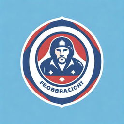 Logo design for an emergency response team, featuring bold fonts, deep red and vivid blue colors, adorned with a life-saving emblem and a stylized team of responders.